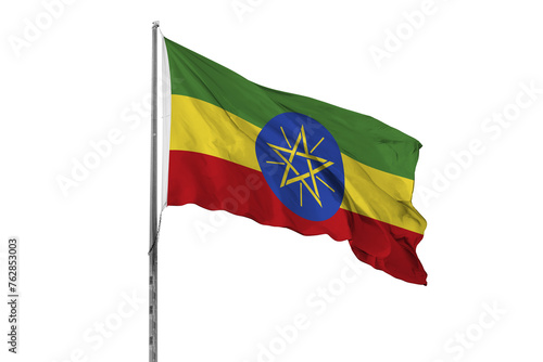 Waving Ethiopia country flag isolated