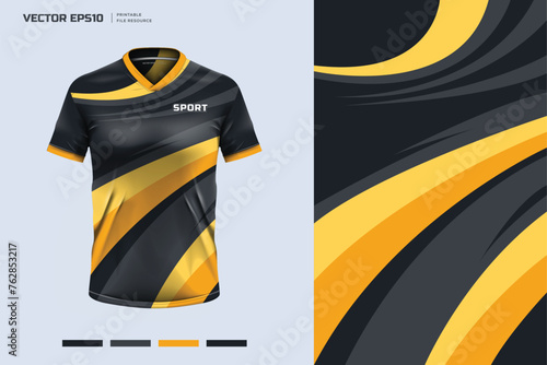 Long Sleeve Sport shirt apparel design, Soccer jersey mockup and design for sport uniform
