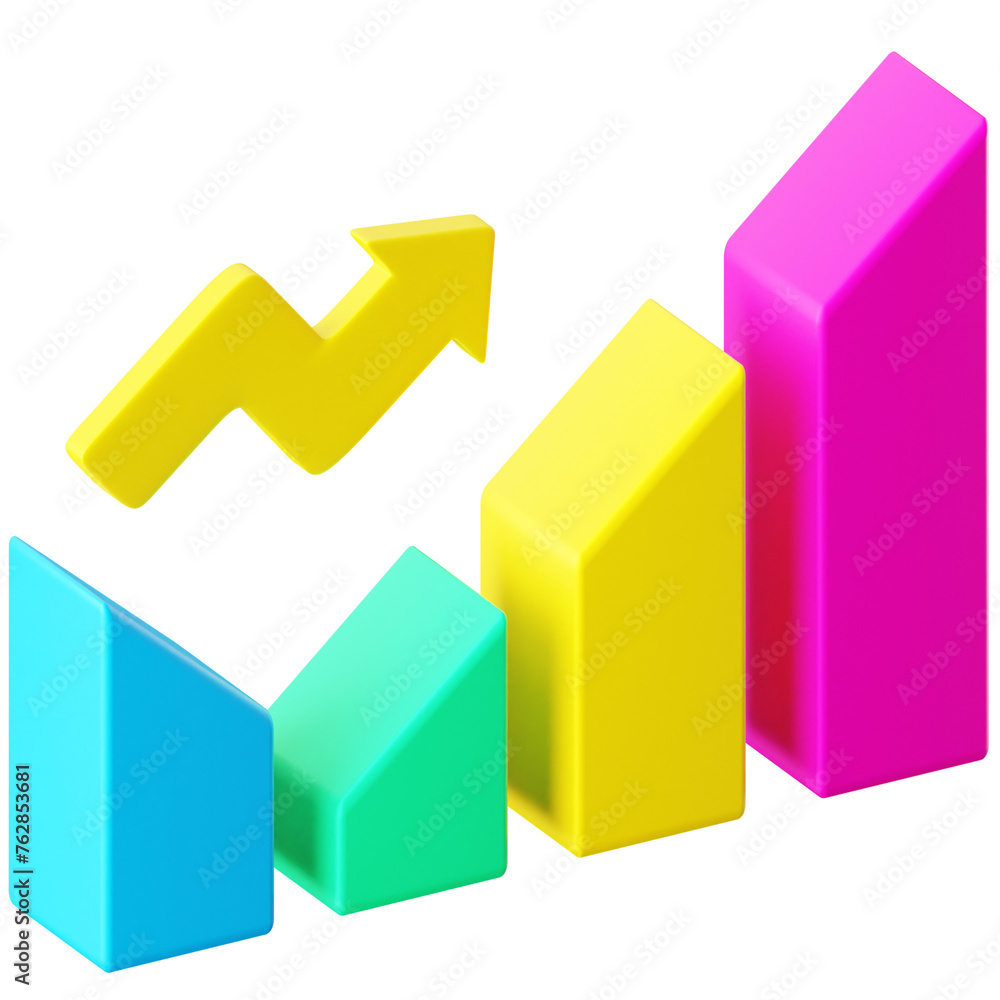 3D Icon Graph Bar Illustration 3D Icon Graph Bar Illustration