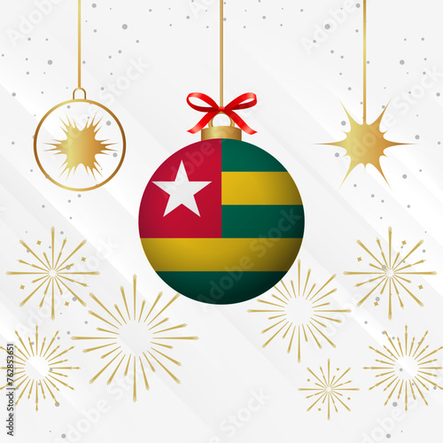 Christmas Ball Ornaments Togo Flag Celebration