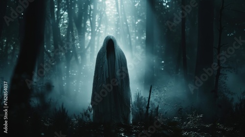 Ghosts roam deep in the forest with an eerie atmosphere.