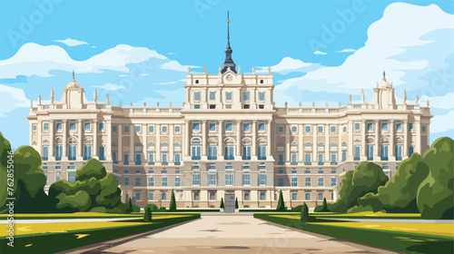 Palacio Real Madrid vector illustration flat vector