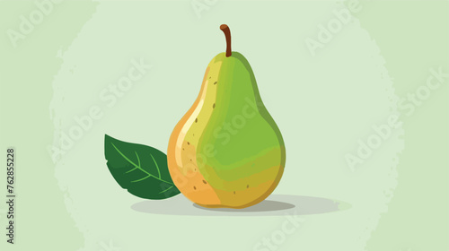Pear vector icon flat vector illustration isolated