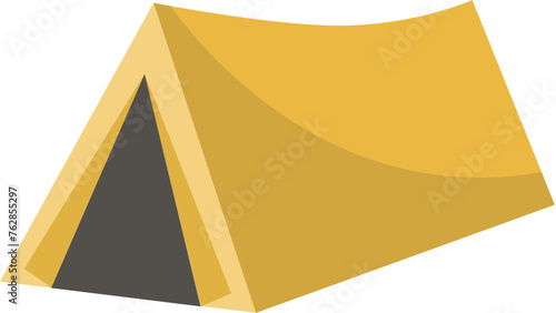 Yellow tent flat design