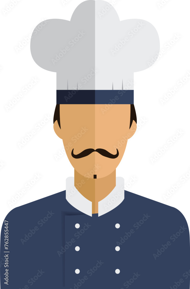 Flat design cook Flat design cook