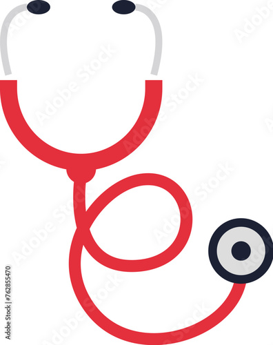 Flat design stethoscope