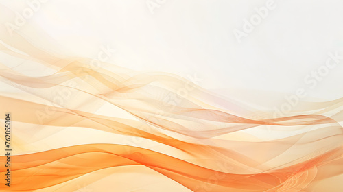 Abstract smooth orange waves on a light background. Flowing lines design for modern banner, wallpaper, or presentation background.