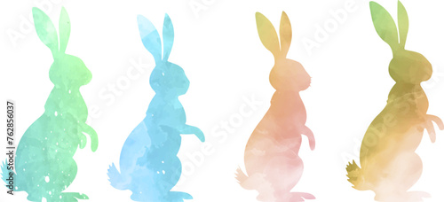 Watercolor painting of a bunny for Easter