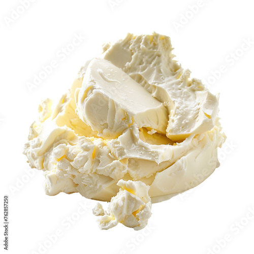 Cream cheese, transparent background, isolated image, generative AI