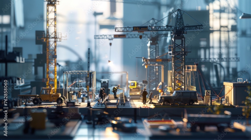 structure and construction of the creative team Engineer or architect meeting with project partner and model-building equipment structure and construction of the creative team Engineer or architect meeting with project partner and model-building equipment