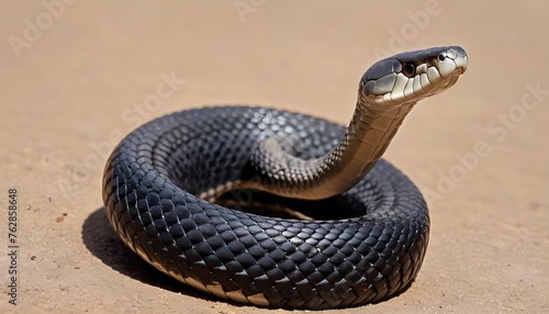 A Coiled Cobra Ready To Defend Its Territory Upscaled