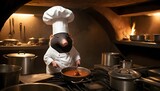 A Mole With A Chefs Hat Cooking In Its Subterrane Upscaled 4