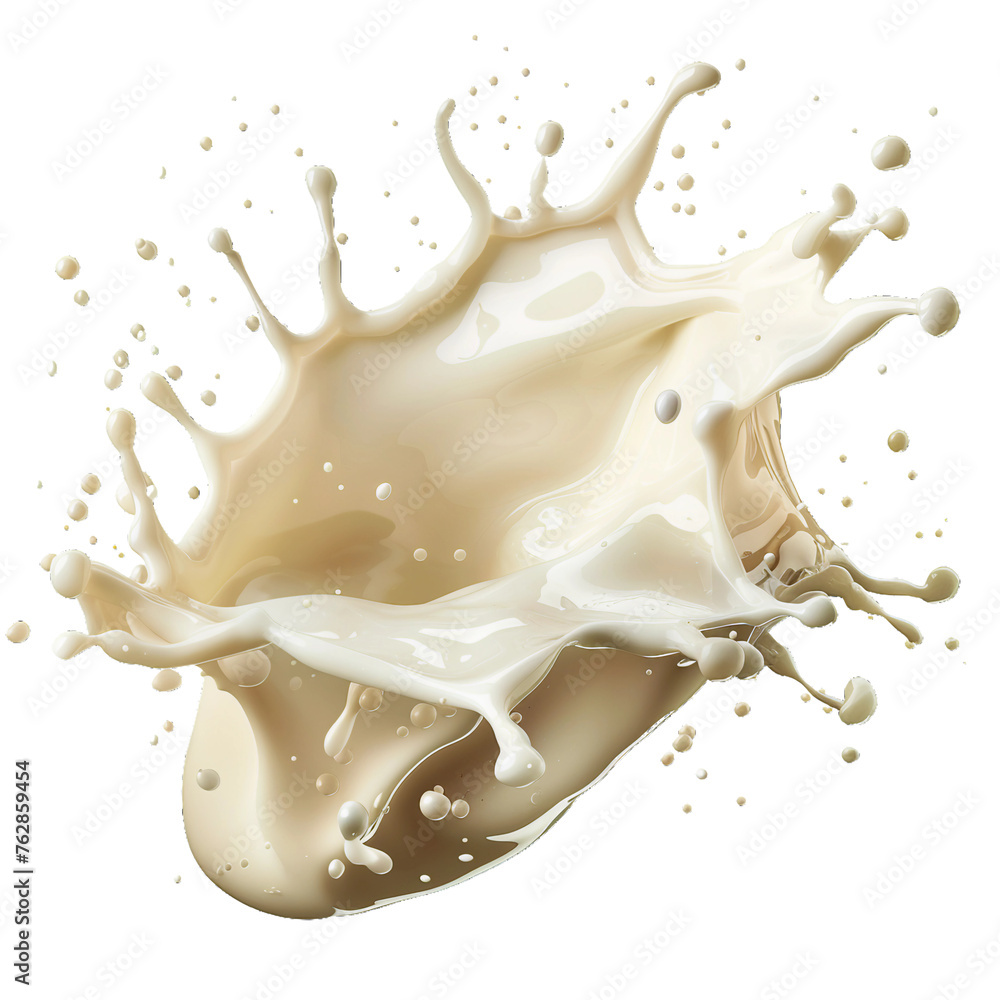 Evaporated milk, transparent background, isolated image, generative AI Evaporated milk, transparent background, isolated image, generative AI