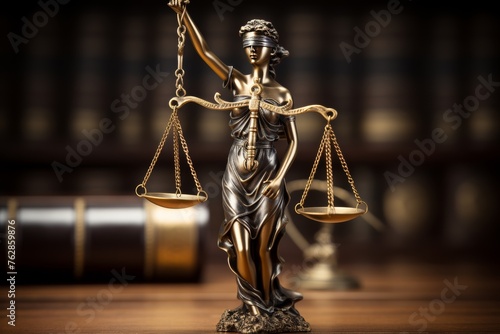 Lady Justice Holding Scales of Justice