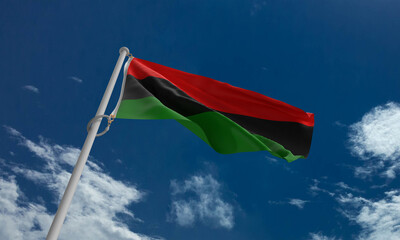 Blue sky flag juneteenth 19 day top view freedom celebration history african american slavery black holiday human right banner equality emancipation sign racism symbol template usa us campaign event 