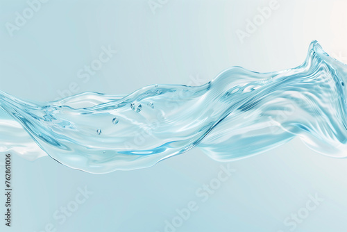 流れる水のイメージ、3D CG