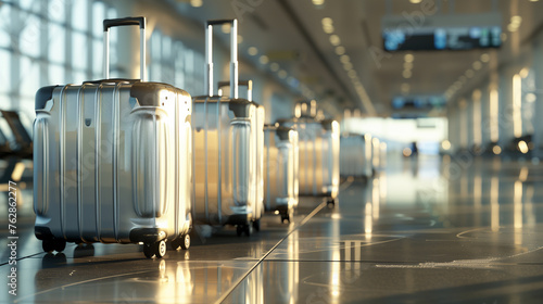 suitcases in the airport