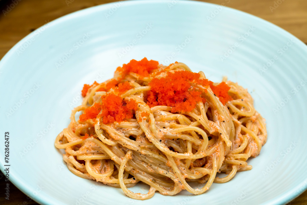 Flying Fish Roe Cream Sauce Pasta Flying Fish Roe Cream Sauce Pasta