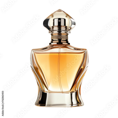 Luxury Perfume Bottle isolated on Transparent Background. Men's cologne Fragrance glass bottle