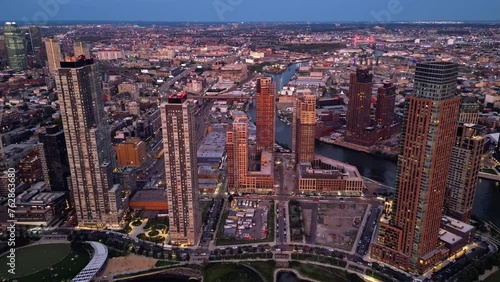 Transformed High-rise residential towers of Hunters Point Long Island City New York photo