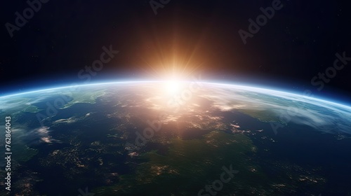 Planet Earth with a spectacular sunset © BACKART