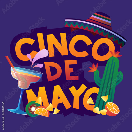 Vector gradient cinco de mayo celebration illustration