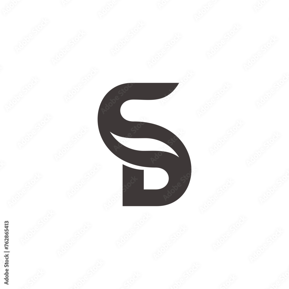 letter sd curves motion abstract unique logo vector letter sd curves motion abstract unique logo vector