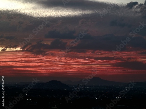 sunset in the mountains