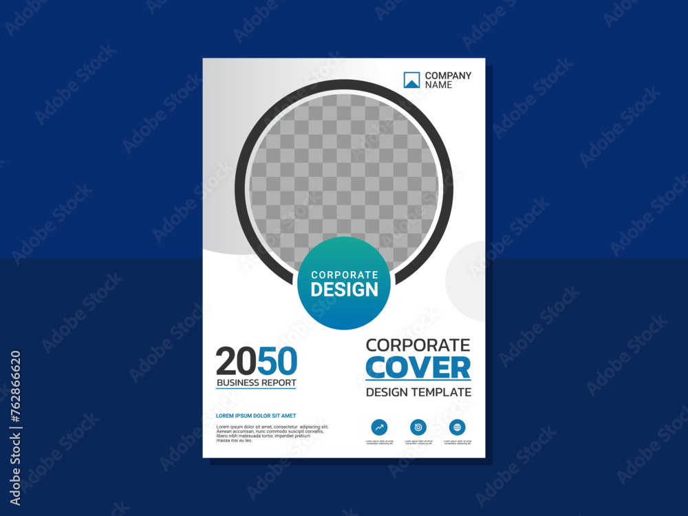 Obraz premium Modern business annual report template