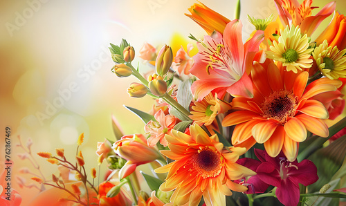 Bouquet of flowers and plants.