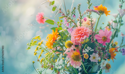 Bouquet of flowers and plants.