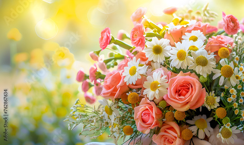 Bouquet of flowers and plants.