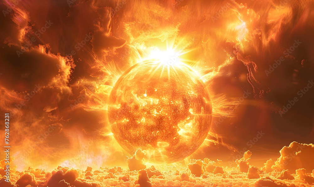 A magnificent solar energy scene. A magnificent solar energy scene.