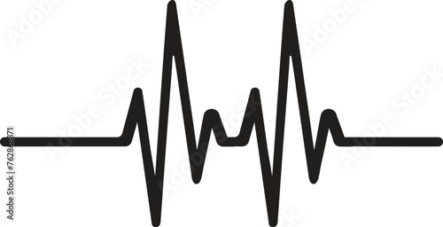 heart rate pulse, icon medicine logo, vector heartbeat heart rate icon, audio sound radio wave amplitude spikes