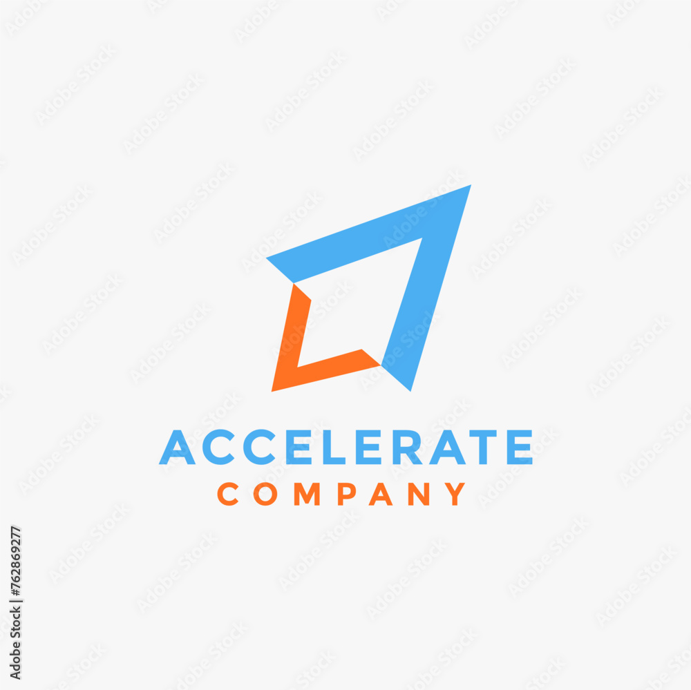 modern minimalist accelerate rocket logo icon vector template on white background modern minimalist accelerate rocket logo icon vector template on white background