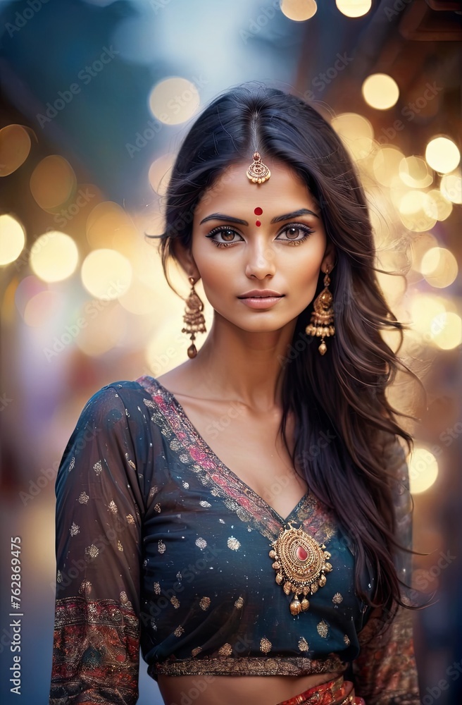 Ethereal Grace: Indian Beauty in Traditional Attire Ethereal Grace: Indian Beauty in Traditional Attire
