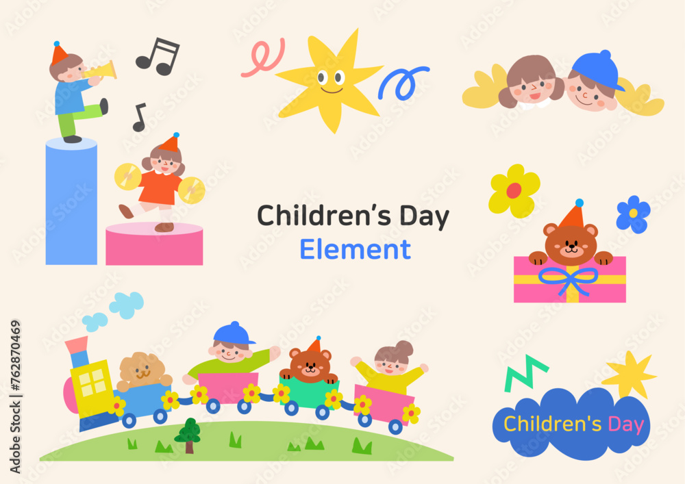 Obraz premium Children's Day and family month