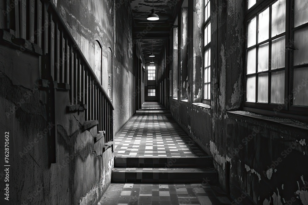  In a hallway of an old factory building (2).jpeg, In a hallway of an old factory building 