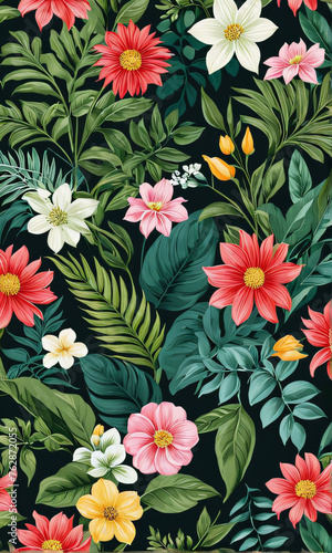 seamless pattern with flowers