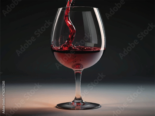 red wine pouring into glass