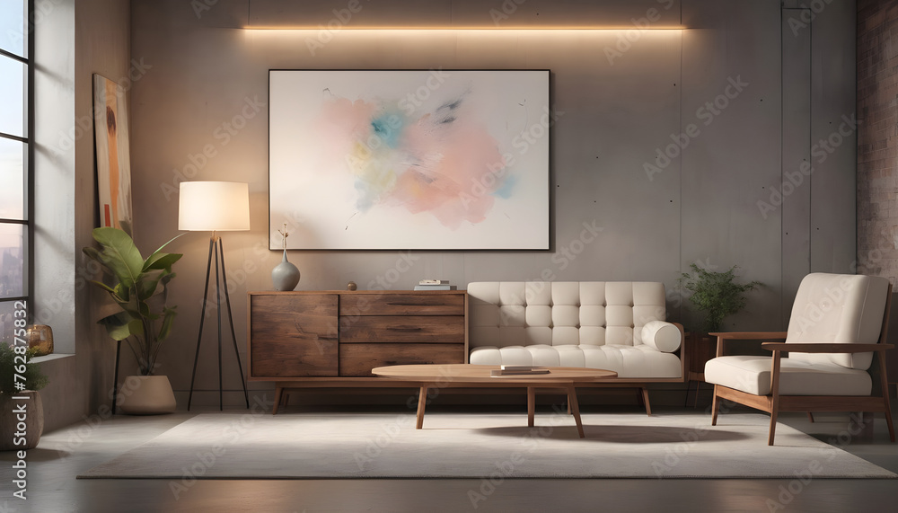 Minimalist loft urban home interior design of modern living room 10 Minimalist loft urban home interior design of modern living room 10
