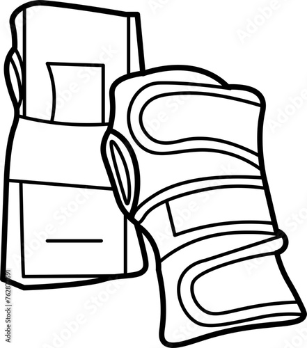 Wrist guards Outline Illustration Vector