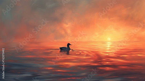 Early bird swim in a calm sea © Gefo