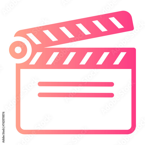 clapperboard gradient icon