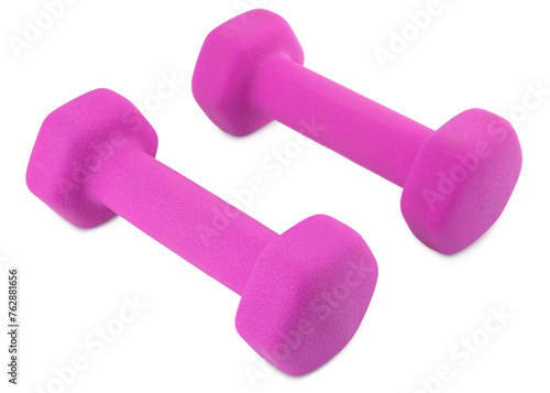 Dumbbell. Neoprene coated dumbbell for workout man and woman. Basics easy grip workout dumbbell. Heavy weight for gym, aerobics, gymnastics, fitness, sport club or store. Weight lifting. Kg or Lbs