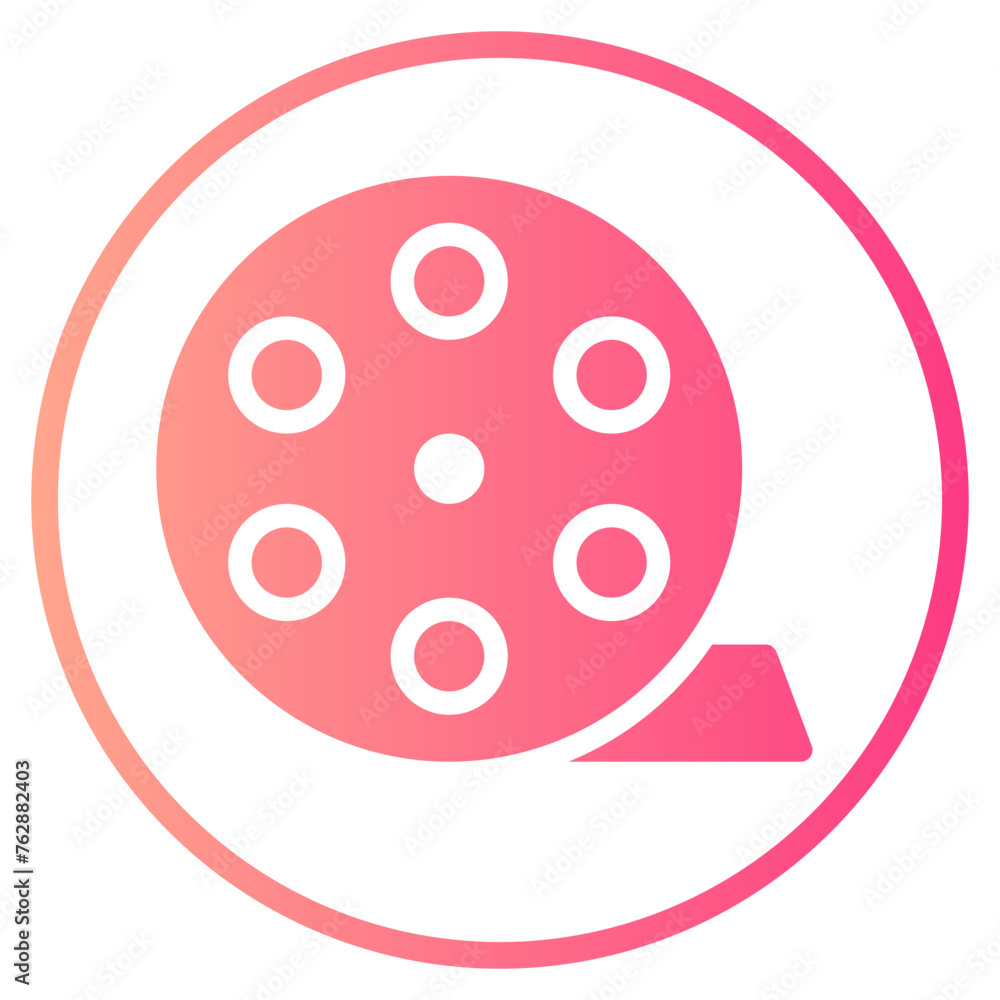 film reel gradient icon film reel gradient icon