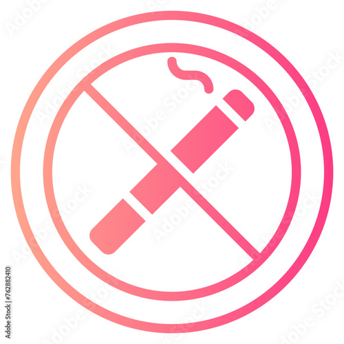 no smoking gradient icon
