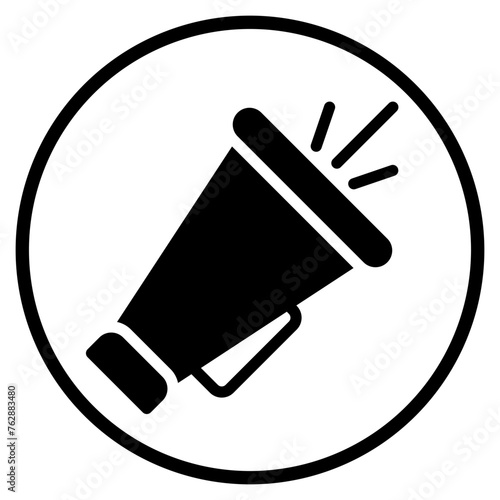 megaphone glyph icon