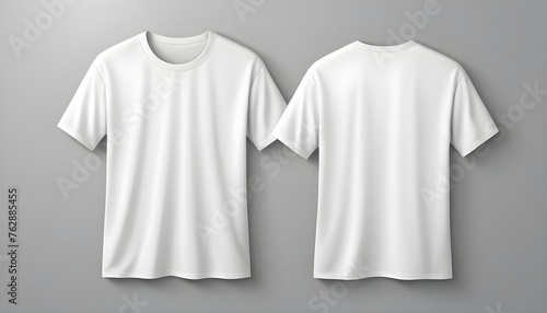 Blank white T-shirt template. Empty space for your brand logo or text isolated on white background 
