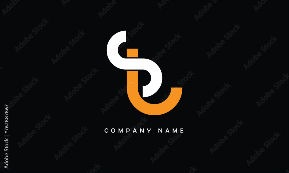 SU, US, S, U Abstract Letters Logo monogram SU, US, S, U Abstract Letters Logo monogram